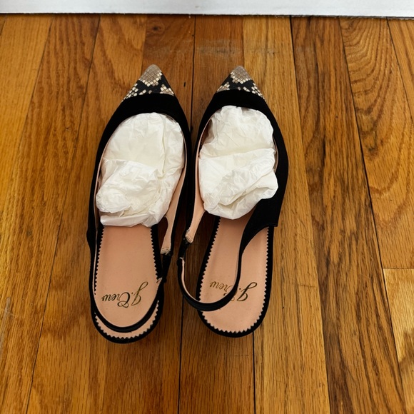 J. Crew Sophia satin slingback pumps with cap toe - Picture 2 of 6